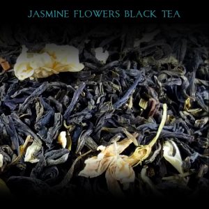 jasmine flowers black tea loose leaf